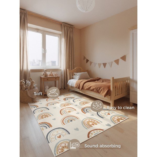 Kremno bela otroška preproga 200x290 cm Bowie – Hanse Home-image-2