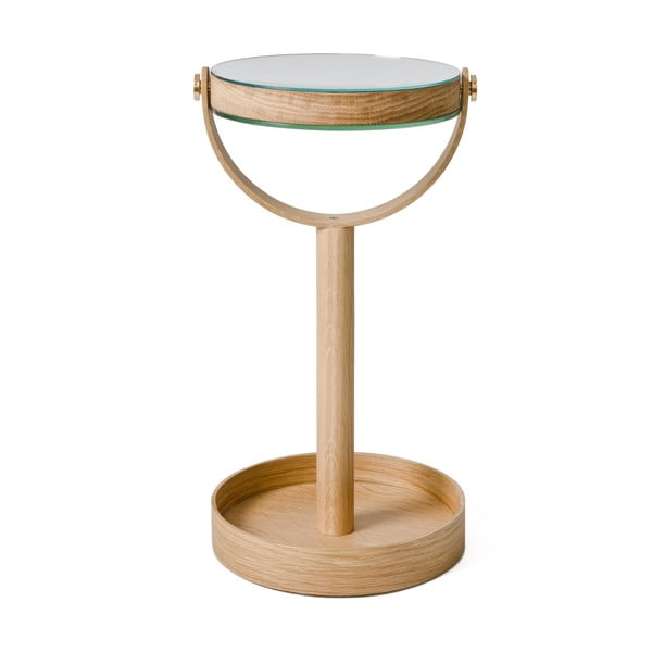 Kozmetično povečevalno ogledalo z lesenim okvirjem (5x) ø 19,5 cm Magnify – Wireworks-image-1