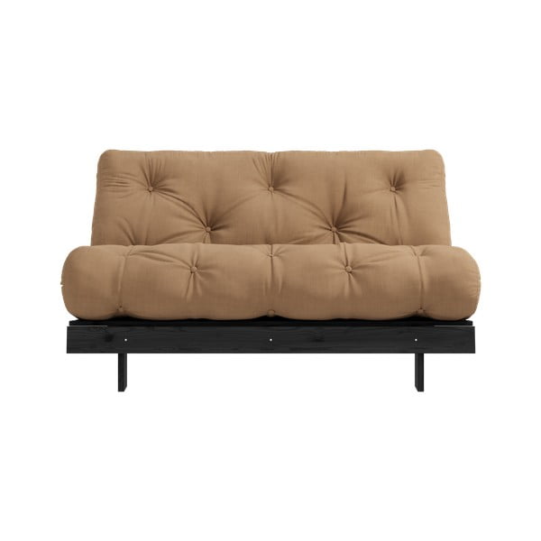 Rjava raztegljiva sedežna garnitura 140 cm Roots Black Night – Karup Design