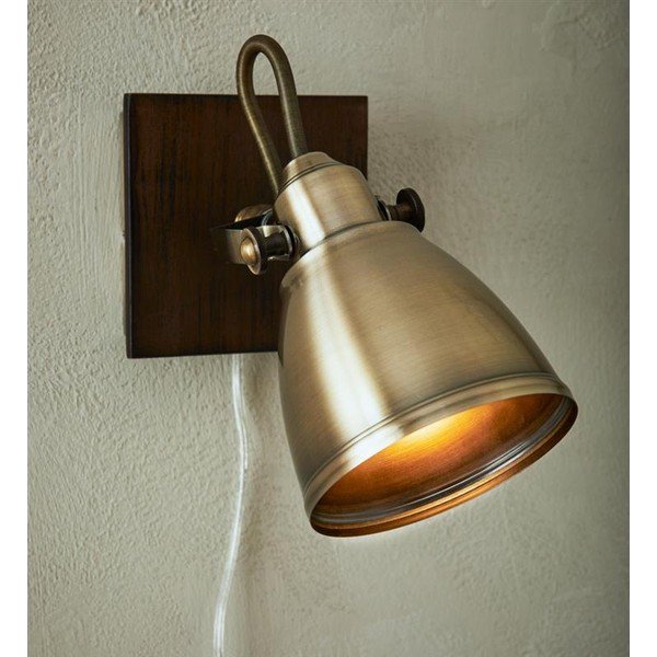 Rjava stenska svetilka Markslöjd Native, višina 18,5 cm-image-1