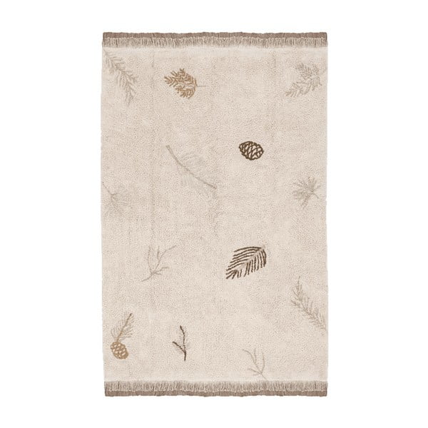 Kremno bela pralna ročno tkana bombažna otroška preproga 170x240 cm Pine Forest – Lorena Canals