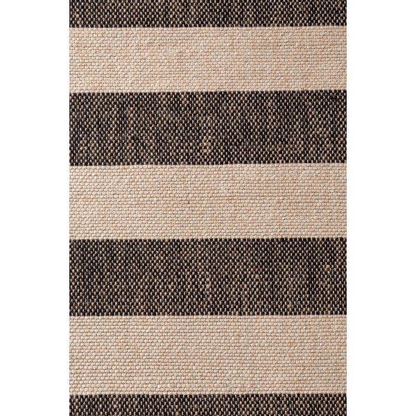 Črn/kremno bel ročno tkan tekač iz jute 80x200 cm Playa – Hanse Home-image-4