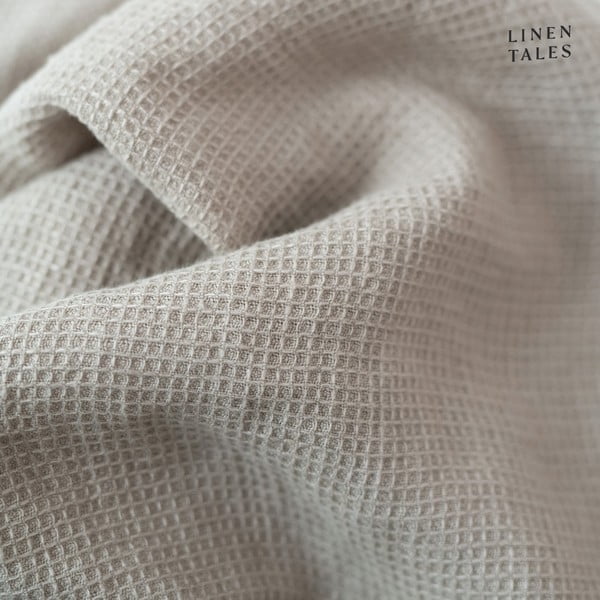 Vafel lanena brisača v naravni barvi 75x125 cm Natural Fine Waffle – Linen Tales-image-3