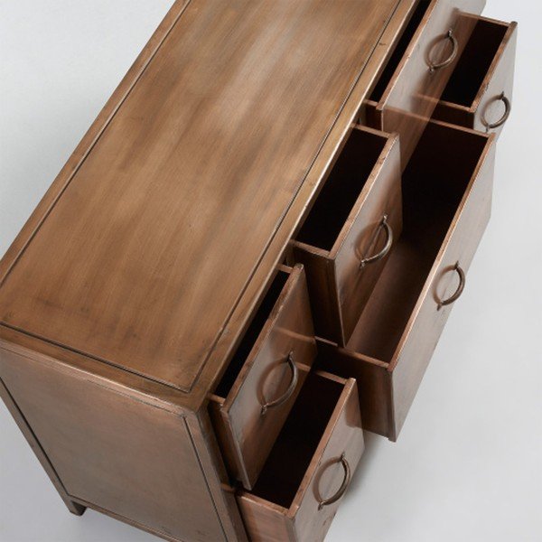 Kovinska komoda v bakreni barvi La Forma Elma-image-1