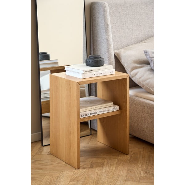 Nočna omarica v hrastovem dekorju v naravni barvi Arlon – Actona-image-1