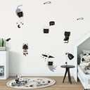 Komplet otroških stenskih nalepk Ambiance Scandinavian Animals Cosmonaut Cats