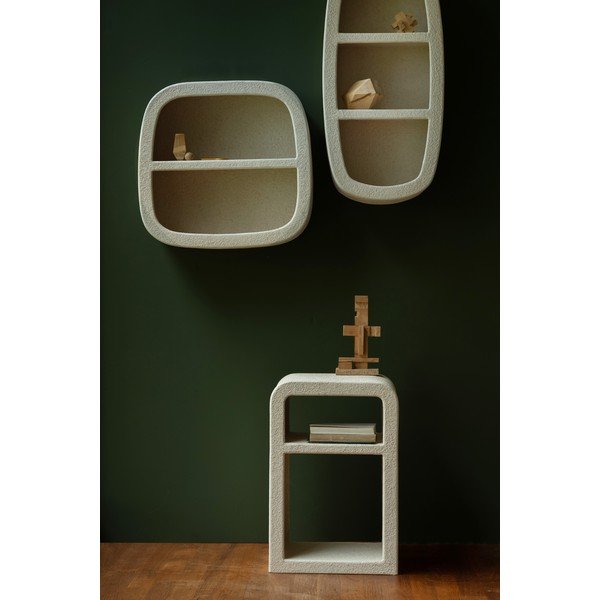 Bež nočna omarica s policami Veda – Dutchbone-image-3