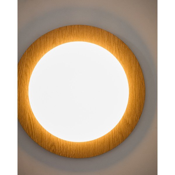 Kovinska LED stenska svetilka v naravni barvi ø 40 cm Novae – Kave Home-image-2