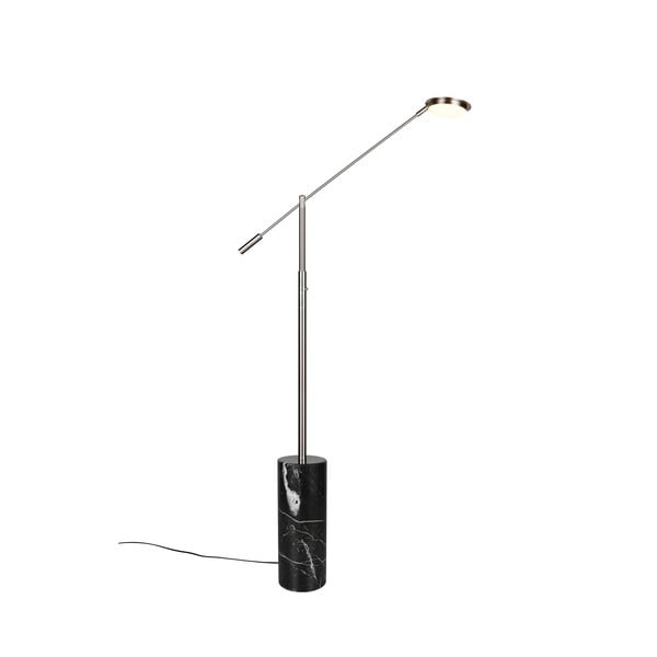 Črno-srebrna LED stoječa svetilka (višina 145 cm) Fiore – Trio Select-image-4
