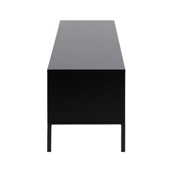 Črna TV omarica v hrastovem dekorju 140x45 cm Seaford – Actona-image-4