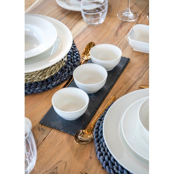 Set 3 posodic za omako iz belega porcelana s stojalom Mikasa-image-3