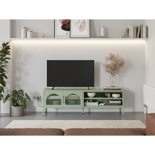 Mentolno zelena TV omarica 160x50 cm Diora – Marckeric-image-1