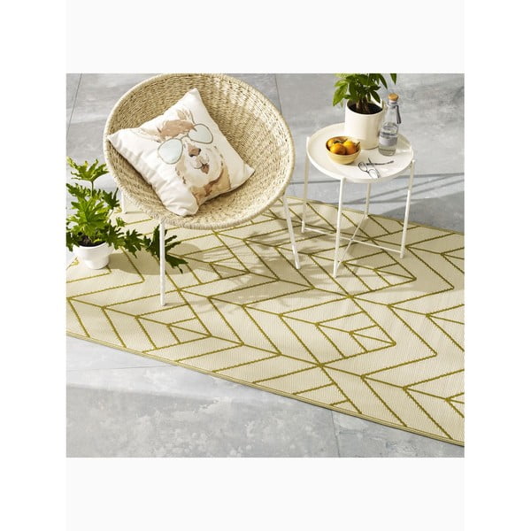 Bež-zlata dvostranska zunanja preproga iz reciklirane plastike Fab Hab Sydney, 150 x 240 cm-image-3