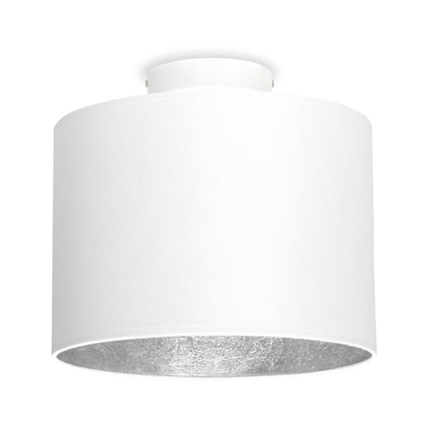 Bela stropna svetilka z detajli v srebrni barvi Sotto Luce MIKA S, ⌀ 25 cm