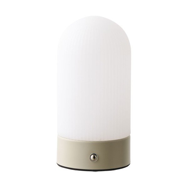 Bela/sivorjava kovinska namizna svetilka s plastičnim senčilom (višina 18 cm) Ashford – House Nordic