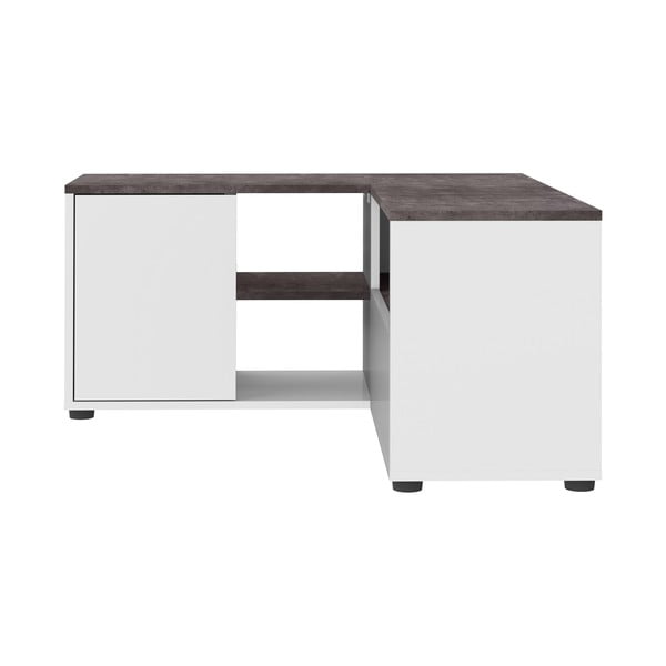 Bela/siva TV omarica v betonskem dekorju 90x45 cm Angle – TemaHome-image-3