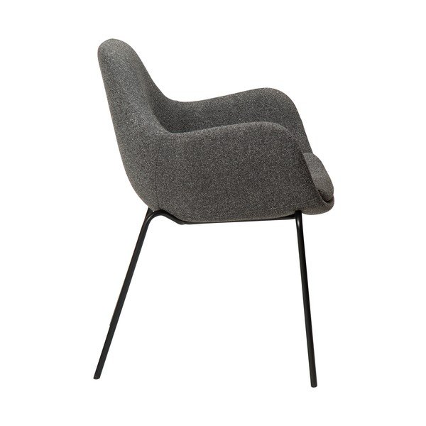 Siv fotelj iz tkanine bouclé Zimmer – DAN-FORM Denmark-image-3
