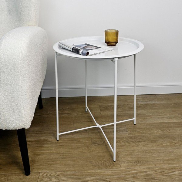 Kovinska okrogla stranska mizica ø 47 cm Hilmar – Yes Everyday-image-1