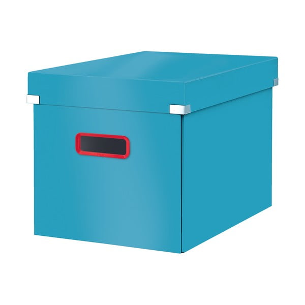 Modra kartonasta škatla za shranjevanje s pokrovom 32x36x31 cm Click&Store – Leitz