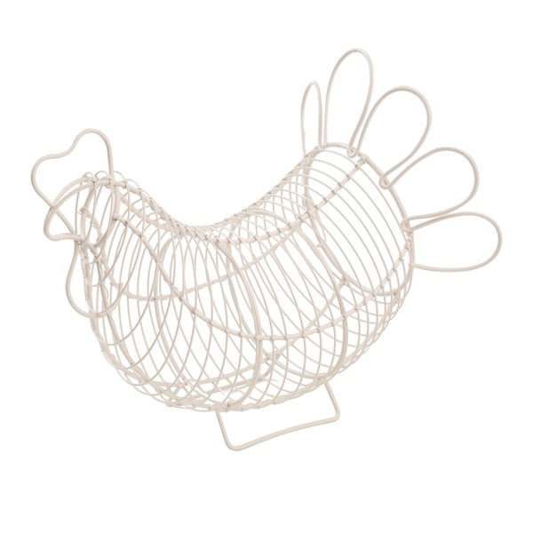 Bela kovinska košara za jajca T&G Woodware Chicken