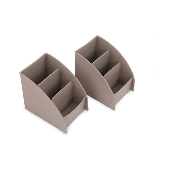 Bež plastičen kopalniški organizator za kozmetiko – Hermia-image-1