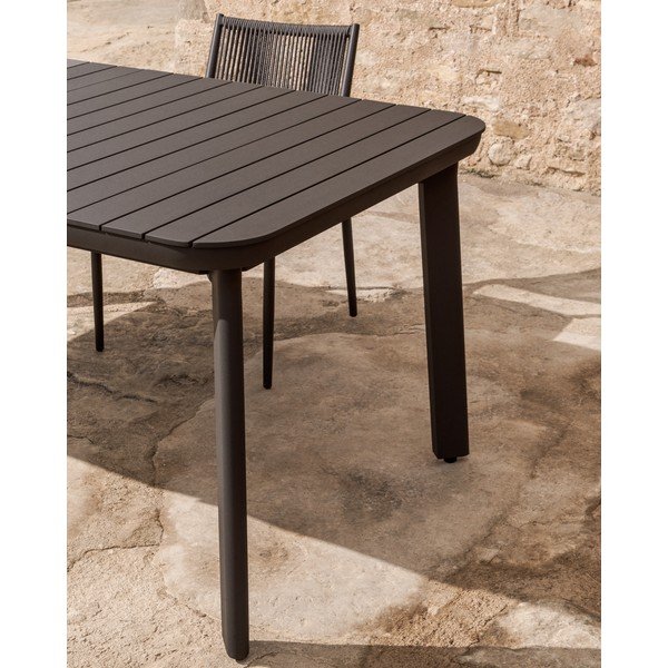 Kovinska vrtna miza 100x185 cm Izola – Kave Home-image-4