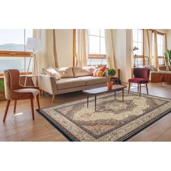 Svetlo rjava volnena preproga 133x180 cm Charlotte – Agnella-image-1