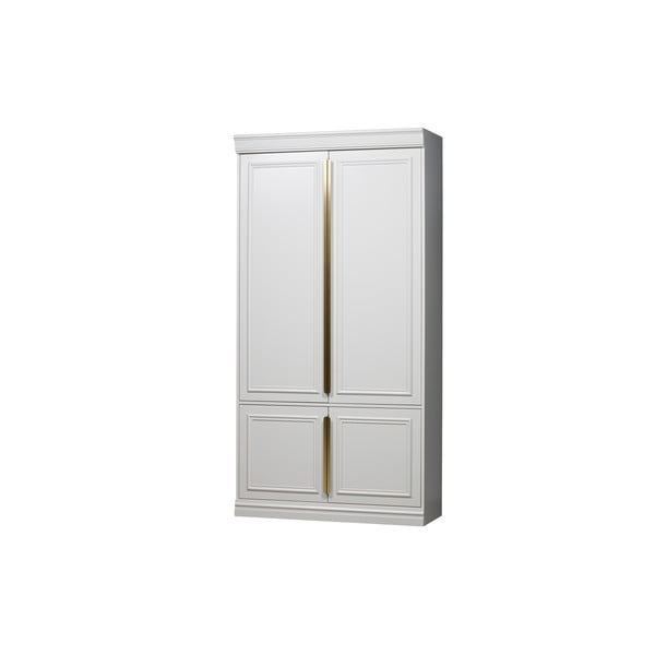 Svetlo siva garderobna omara iz masivnega bora 110x215x44 cm Organize – WOOOD-image-2