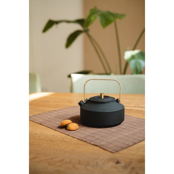 Črn čajnik iz litega železa s cedilom 1 l Shangdong – Bredemeijer-image-3