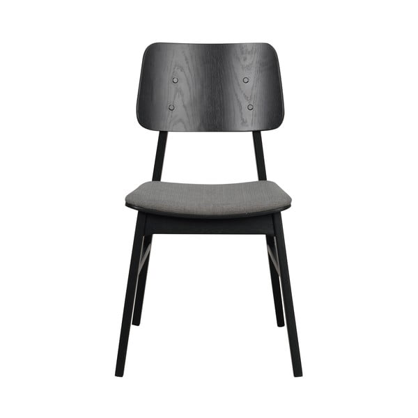 Črn jedilni stol s temno sivim sedežem Rowico Nagano-image-4