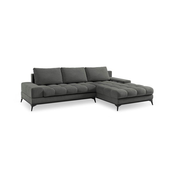 Temno siva kotna raztegljiva sedežna garnitura Windsor & Co Sofas Deneb, desni kot-image-3