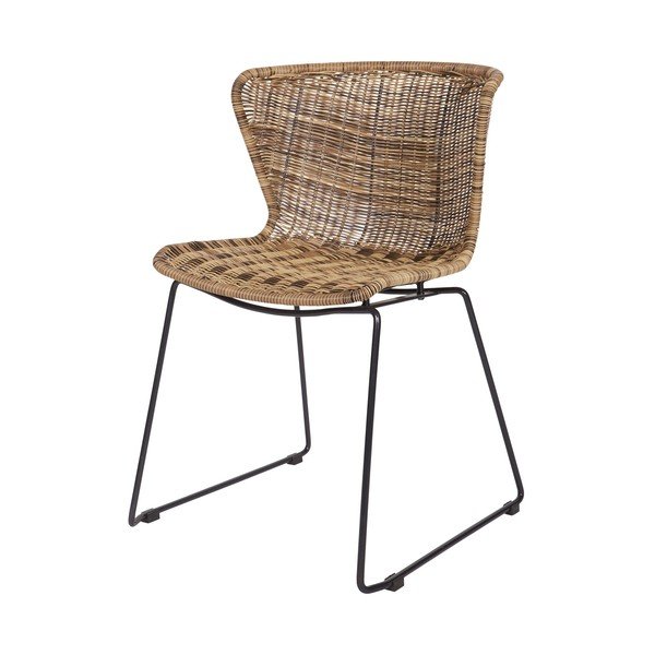 Vrtni stoli v kompletu 2 ks iz umetnega ratana v naravni barvi Wings – WOOOD