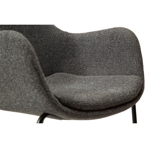 Siv fotelj iz tkanine bouclé Zimmer – DAN-FORM Denmark-image-1