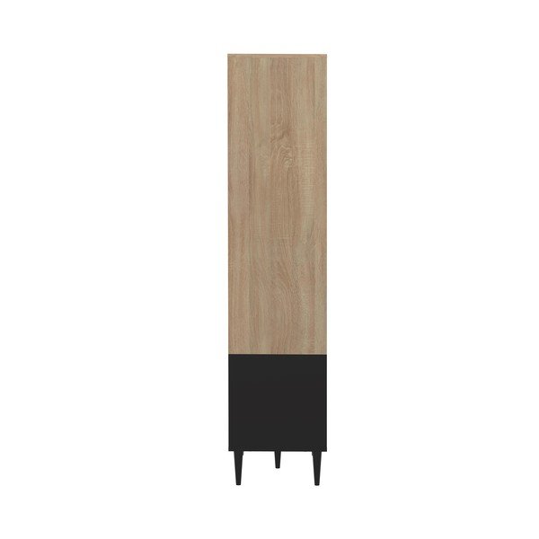 Črna knjižna omara iz hrastovega dekorja 90x180 cm Horizon - TemaHome -image-4
