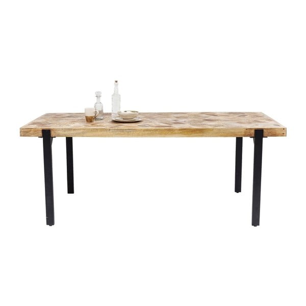 Jedilna miza s ploščo iz mangovega lesa Kare Design Tortuga, 200 x 100 cm