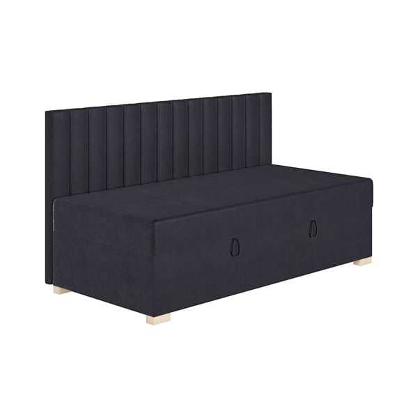 Temno modra otroška postelja s prostorom za shranjevanje z vzmetnico 90x200 cm Chill – Ghado-image-3