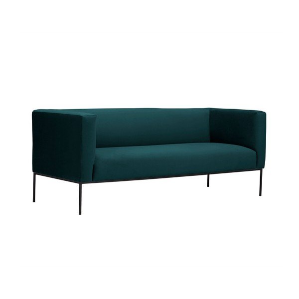 Petrolej zelena žametna zofa Windsor & Co Sofas Neptune, 195 cm-image-2