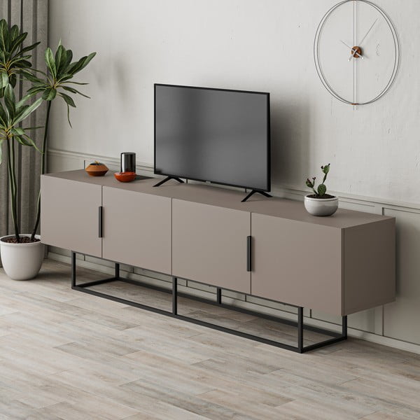 Siva/bež TV omarica 200x55 cm Titan – Marckeric-image-3