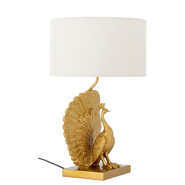 Namizna svetilka v zlati barvi s tekstilnim senčilom (višina 58,5 cm) Peacock – Bloomingville-image-3
