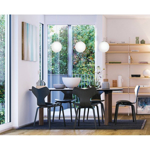 Bela/srebrna viseča svetilka s steklenim senčilom ø 20 cm RONDO – EGLO-image-4