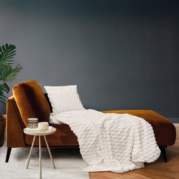 Kremno bela odeja iz mikropliša 220x240 cm Frosty – douceur d'intérieur-image-1