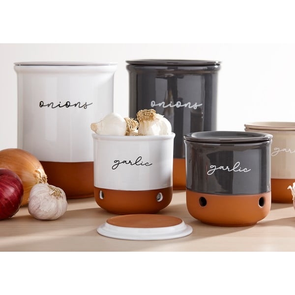 Posoda za shranjevanje za čebulo in česen iz terakote Eco – Ladelle-image-3