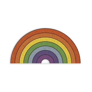 Plutovinasta tabla v obliki mavrice Really Nice Things Rainbow, 70 x 50 cm