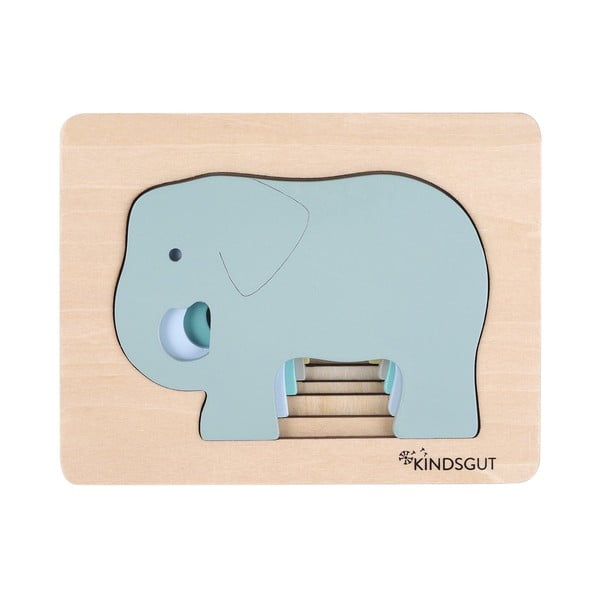 Lesena otroška sestavljanka Kindsgut Elephant