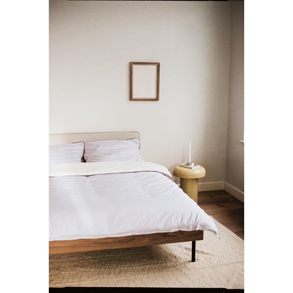 Zakonska postelja iz iverne plošče v orehovem dekorju brez vzglavja z letvenim dnom 160x200 cm v temni naravni barvi Streiko – noo.ma-image-2