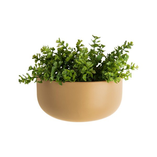Peščeno rjava stenska posoda PT LIVING Ovalna, višina 9,5 cm