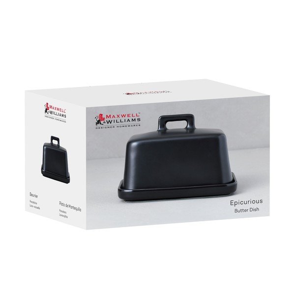 Črna porcelanasta posoda za maslo Epicurious – Maxwell & Williams-image-1