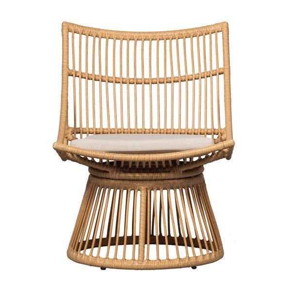 Vrtni fotelj iz umetnega ratana v naravni barvi Alatna – WOOOD-image-2