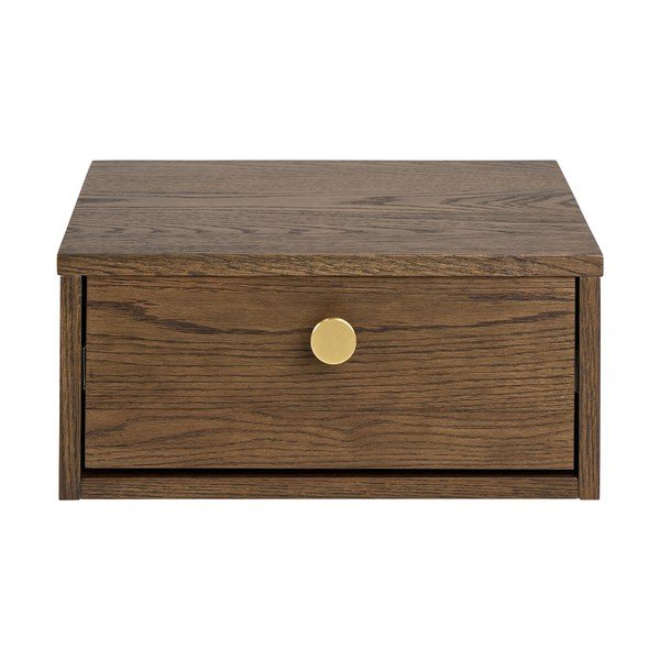 Nočna omarica v hrastovem dekorju v temni naravni barvi Monfort – Actona