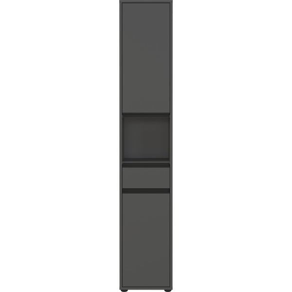 Antracitno siva visoka in ozka kopalniška omarica 33x181 cm Lemont – Germania